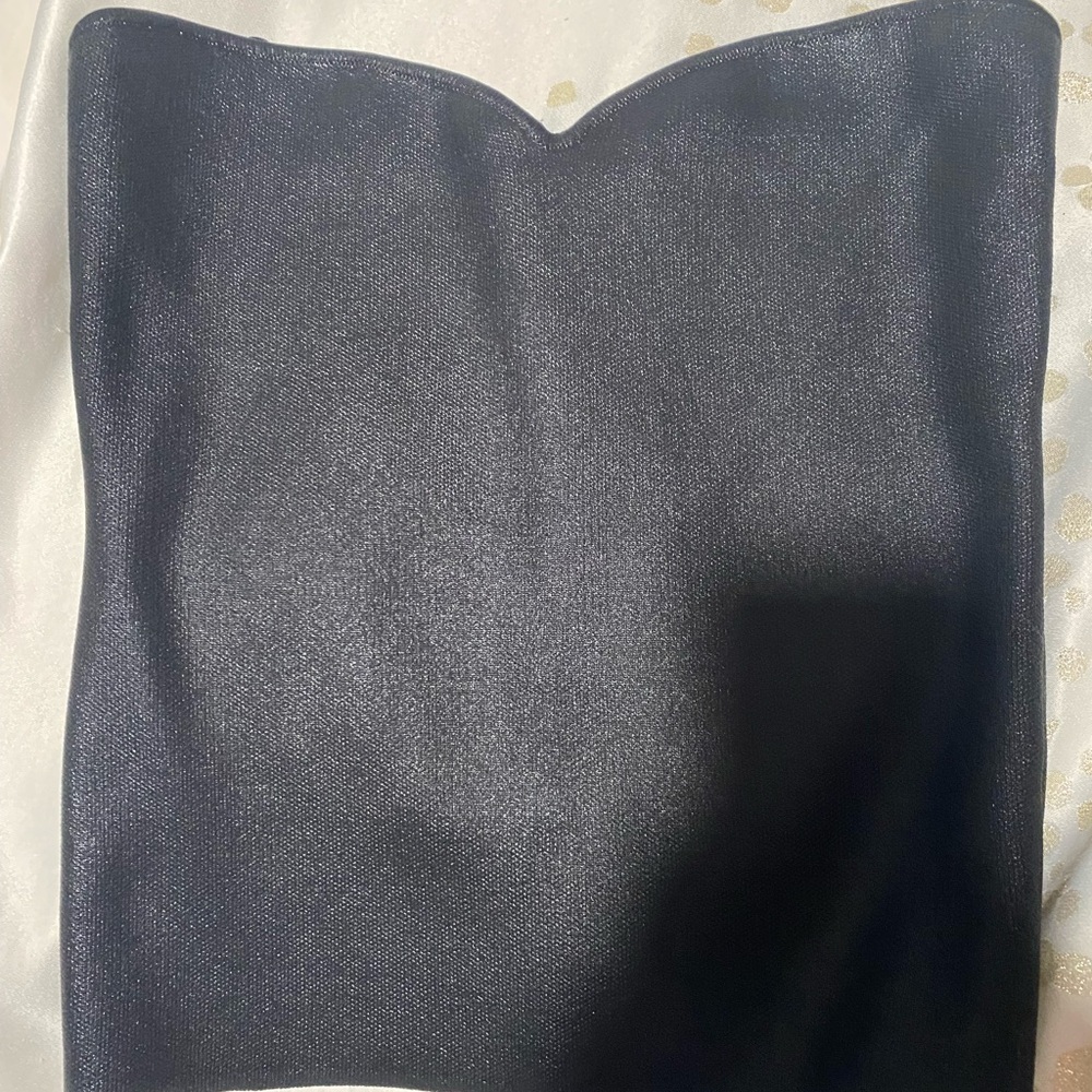 Zara Black coated corset top - large